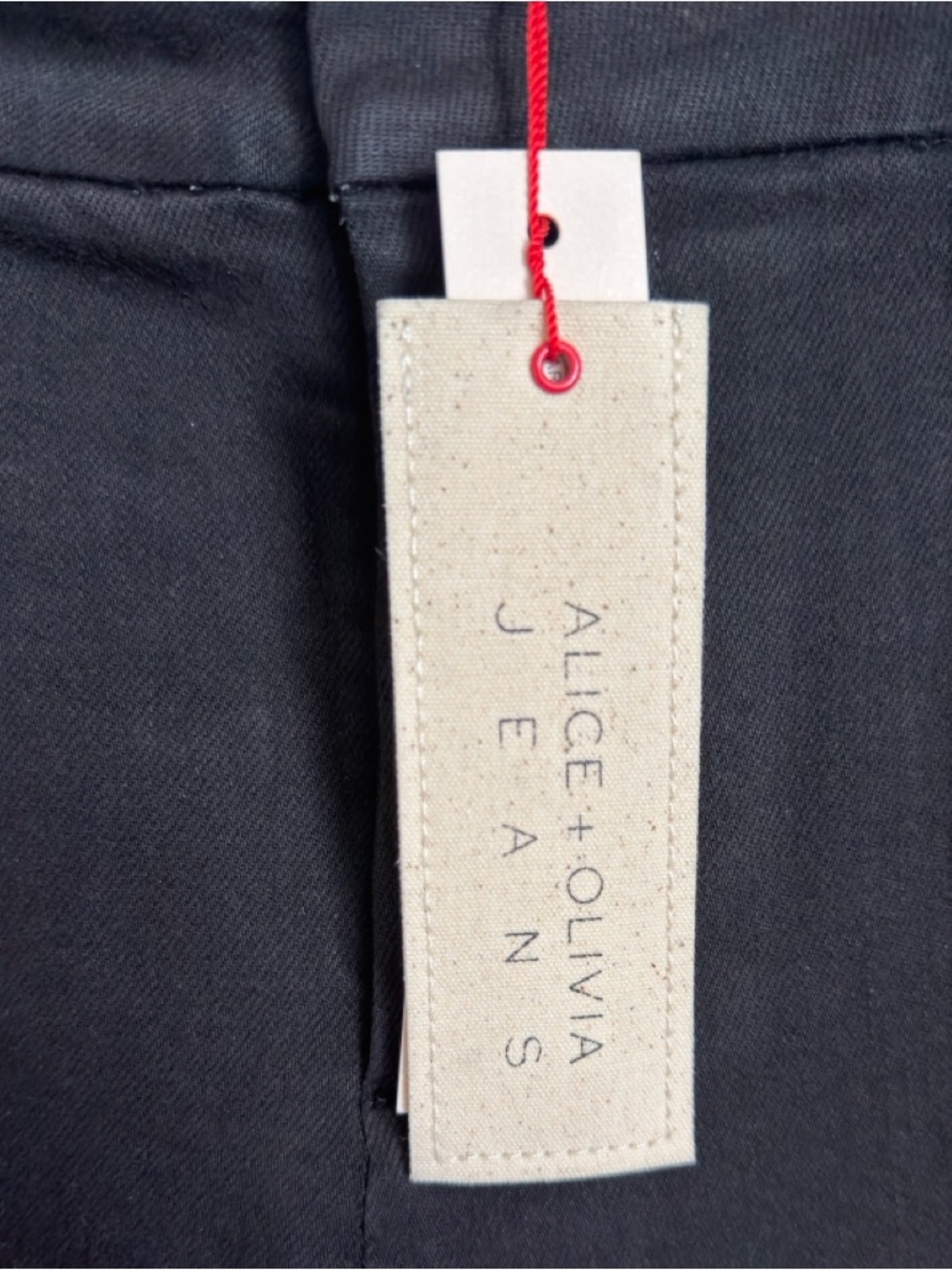 Alice + Olivia Jane High Rise Trouser Jeans Black Flare Size 27 - Picture 5 of 8